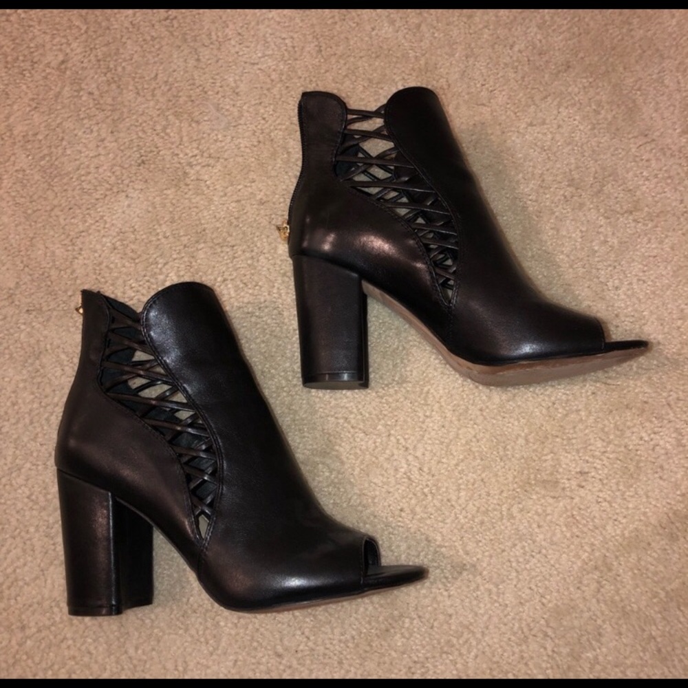 Jessica Simpson Open toe Black Booties